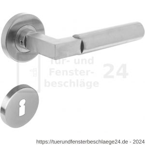 Intersteel Living 0379 Türdrücker Baustil Rosette 53x8 mm mit 7 mm Nocken und BB-Rosetten Edelstahl gebürstet - D26005257 - afbeelding 1