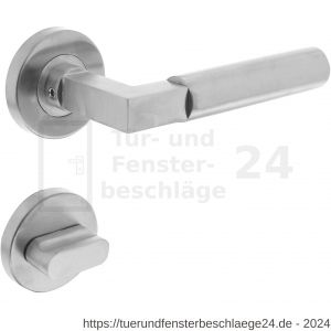 Intersteel Essentials 0379 Türdrücker Baustil Rosette 53x8 mm mit 7 mm Nocken und Bad-WC 8 mm Stift Edelstahl gebürstet - D26005259 - afbeelding 1