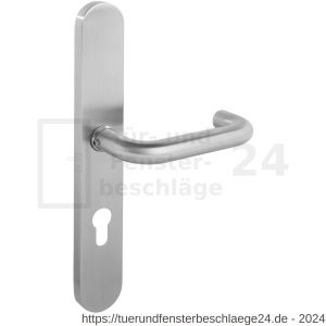 Intersteel Living 0579 Türdrücker Rund auf Schild XL mit Profilzylinder-Lochung 72 mm Edelstahl gebürstet - D26005278 - afbeelding 1