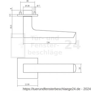 Intersteel Exclusives 0723 Türdrücker Arjan Moors Sliced Nummer 1 Edelstahl gebürstet-Mattschwarz - D26008427 - afbeelding 4