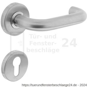 Intersteel Living 0758 Türdrücker Rund feuerhemmend PZ-Rosette Edelstahl gebürstet - D26005428 - afbeelding 1