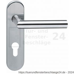 Intersteel Essentials 0774 Türdrücker 90 Grad auf Kurzschild PZ 72 mm Edelstahl gebürstet feuerhemmend - D26000962 - afbeelding 1