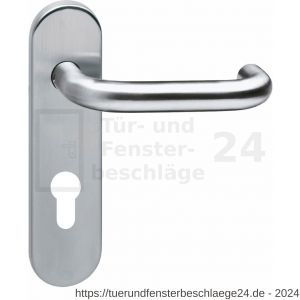 Intersteel Essentials 0775 Türdrücker Rund auf Kurzschild PZ 72 mm Edelstahl gebürstet feuerhemmend - D26000964 - afbeelding 1