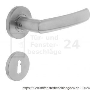 Intersteel Living 0906 Türdrücker Blok auf Rosette 55x8 mm mit BB-Rosetten Edelstahl gebürstet - D26000574 - afbeelding 1