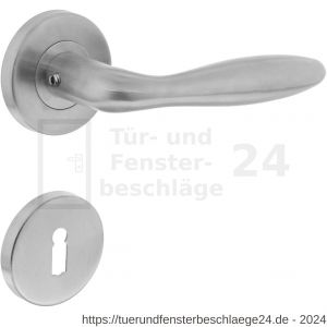 Intersteel Living 1013 Türdrücker Jupiter auf Rosette 55x8 mm EN 1906/3 mit BB-Rosetten Edelstahl gebürstet - D26005494 - afbeelding 1