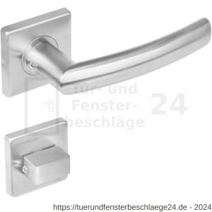 Intersteel Living 1248 Türdrücker Blok auf Rosette 53x53x8 mm EN 1906/4 mit Bad-WC 8 mm stift Edelstahl gebürstet - D26008465 - afbeelding 1