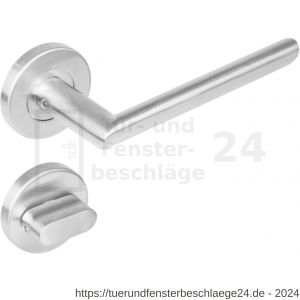 Intersteel Living 1273 Türdrücker Ovale 90 Grad auf Rosette 53x8 mm EN 1906/4 mit Bad-WC 8 mm stift Edelstahl gebürstet - D26005593 - afbeelding 1