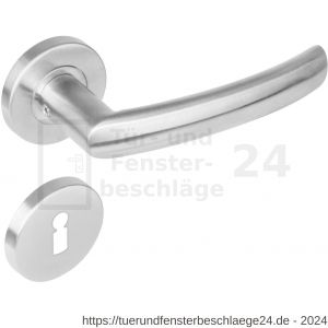 Intersteel Living 1278 Türdrücker Blok auf Rosette 53x8 mm EN 1906/4 mit BB-Rosetten Edelstahl gebürstet - D26005631 - afbeelding 1