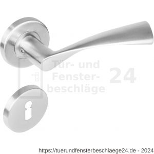 Intersteel Living 1279 Türdrücker Vlinder auf Rosette 53x8 mm EN 1906/4 mit BB-Rosetten Edelstahl gebürstet - D26000621 - afbeelding 1