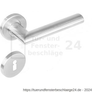 Intersteel Living 1283 Türdrücker Girona auf Rosette 53x8 mm EN 1906/4 mit BB-Rosetten Edelstahl gebürstet - D26008492 - afbeelding 1