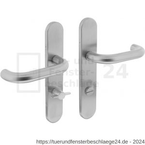 Intersteel Essentials Türdrücker Rund auf Schild mit Toiletten- und Badezimmerverriegelung 78 mm Edelstahl gebürstet - D26010726 - afbeelding 1