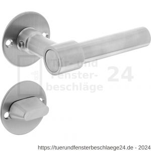 Intersteel Living 1670 Türdrücker L/L-model auf Rosette 50x2 mm mit Bad-WC 8 mm Stift Edelstahl gebürstet - D26010685 - afbeelding 1