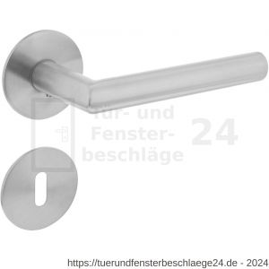 Intersteel Exclusives 1840 Türdrücker Recht 90 Grad auf Magnet Rosette 52x3 mm mit BB-Rosetten Edelstahl gebürstet - D26007059 - afbeelding 1