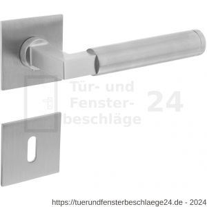 Intersteel Exclusives 1849 Türdrücker Bau-stil auf Magnet Rosette 55x55x3 mm mit BB-Rosetten Edelstahl gebürstet - D26008534 - afbeelding 1