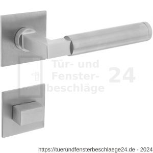 Intersteel Exclusives 1849 Türdrücker Bau-stil auf Magnet Rosette 55x55x3 mm mit Bad-WC 8 mm Edelstahl gebürstet - D26008538 - afbeelding 1