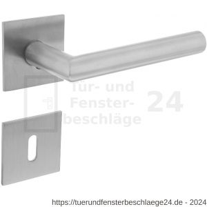 Intersteel Exclusives 1850 Türdrücker Recht 90 Grad auf Magnet Rosette 55x55x3 mm mit BB-Rosetten Edelstahl gebürstet - D26007062 - afbeelding 1