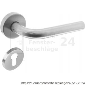 Intersteel Living 1952 Türdrücker Recht auf Rosette 50x10 mm mit PZ-Rosetten Edelstahl gebürstet - D26005810 - afbeelding 1