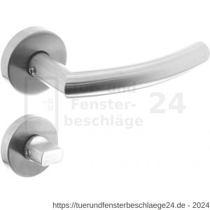 Intersteel Essentials 1953 Türdrücker Halbrund 90 Grad Rosette 50x10 mm mit Bad-WC 8 mm Edelstahl gebürstet - D26005819 - afbeelding 1