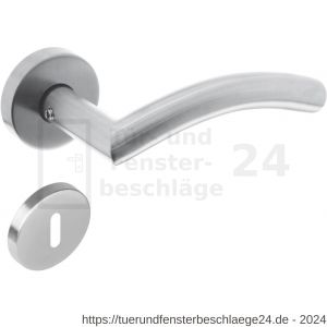 Intersteel Living 1954 Türdrücker Lisa 90 Grad auf Rosette 50x10 mm mit BB-Rosetten Edelstahl gebürstet - D26005820 - afbeelding 1