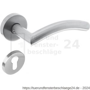 Intersteel Living 1954 Türdrücker Lisa 90 Grad auf Rosette 50x10 mm mit PZ-Rosetten Edelstahl gebürstet - D26005821 - afbeelding 1