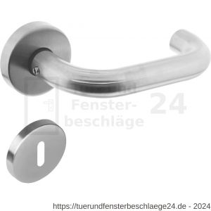 Intersteel Living 1956 Türdrücker Rund auf Rosette 50x10 mm mit BB-Rosetten Edelstahl gebürstet - D26005832 - afbeelding 1