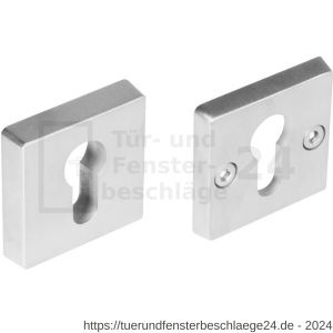 Intersteel Essentials 3752 Schutzrosetten SKG*** Profilzylinder rechteckig 54x54 mm Edelstahl gebürstet - D26007700 - afbeelding 1