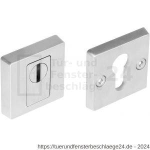 Intersteel Essentials 3755 Sicherheitsrosette SKG*** mit Kernziehschutz quadratisch Edelstahl gebürstet - D26005951 - afbeelding 1