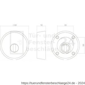 Intersteel Essentials 3755 Sicherheitsrosette SKG*** für Aufschraubschlösser mit Kernziehschutz Edelstahl gebürstet - D26007071 - afbeelding 2