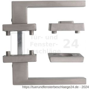 Intersteel Living 4057 Satz Hintertürbeschläge Amsterdam quadratisch SKG*** mit Kernziehschutz Edelstahl gebürstet - D26010696 - afbeelding 2