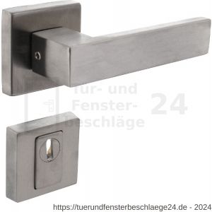 Intersteel Living 4057 Satz Hintertürbeschläge Amsterdam quadratisch SKG*** mit Kernziehschutz Edelstahl gebürstet - D26010696 - afbeelding 1