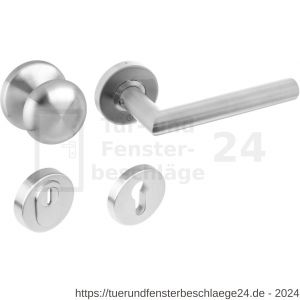 Intersteel Essentials 4057 Haustürset Schutzbeschlag SKG*** rund Edelstahl gebürstet - D26010482 - afbeelding 1