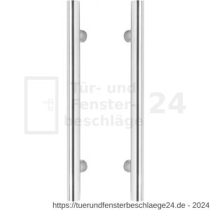 Intersteel Essentials 4327 Türgriffe paarweise T-Form 500x80x30 mm Mittenabstand 300 mm Edelstahl gebürstet - D26008689 - afbeelding 1