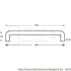 Intersteel Essentials 4332 Stoßgriffe gebogen 320 mm Edelstahl gebürstet - D26006129 - afbeelding 2