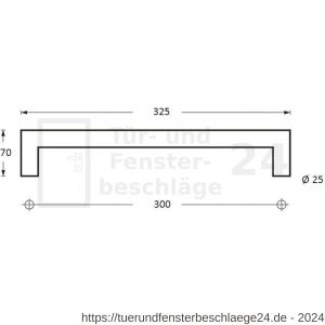 Intersteel Essentials 4336 Stoßgriff 325 mm Edelstahl gebürstet - D26006142 - afbeelding 2