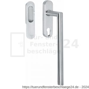 Intersteel Living 4500 Hebe- und Schiebetürbeschlag 90 Grad mit Profilzylinder-Lochung Edelstahl gebürstet - D26003875 - afbeelding 1