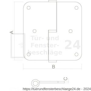 Intersteel Essentials 4626 Stift-Türband DIN-rechts Edelstahl gebürstet - D26000046 - afbeelding 2