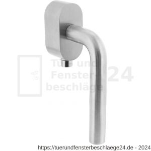 Intersteel Essentials 6156 abschließbarer Fenstergriff L-Form auf ovaler Rosette mit Stift 35 mm Edelstahl gebürstet SKG*** - D26007725 - afbeelding 1