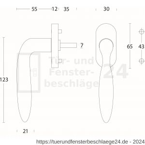 Intersteel Living 6250 Fenstergriff Jupiter Edelstahl gebürstet - D26007072 - afbeelding 2