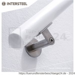 Intersteel Living 7300 Handlaufhalter schwer runde Auflage Edelstahl gebürstet - D26007786 - afbeelding 3