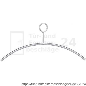 Intersteel Essentials 7380 Kleiderbügel feststehender Öse Edelstahl gebürstet - D26003888 - afbeelding 1