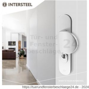 Intersteel Living 3796 Schutzbeschlag SKG*** Griff-Klinke mit Profilzylinder 72 mm und Kernziehschutz - D26008847 - afbeelding 2