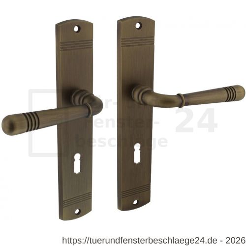 Intersteel Living 1705 Türdrücker Helena auf Schild 235x45x8 mm BB 72 mm Messing brüniert - D26008344 - afbeelding 1